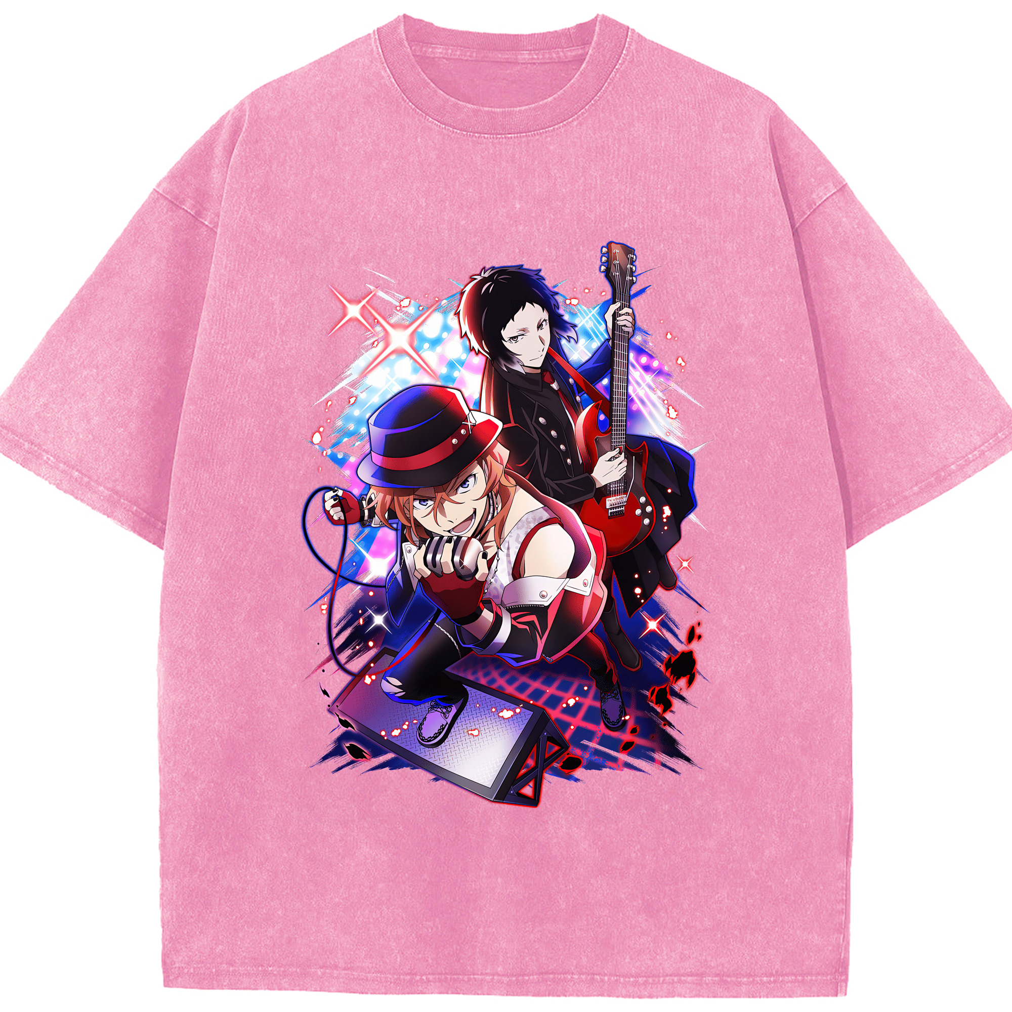 （画像用） 文豪ストレイドッグス Bungo Stray Dogs 綿100% ヴィンテージ風 半袖Tシャツ（フロントプリント）